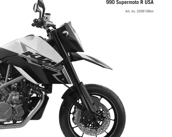 KTM 2011 - 990 Supermoto R Eu Fr Aus Uk Usa - Service Workshop Repair Manual