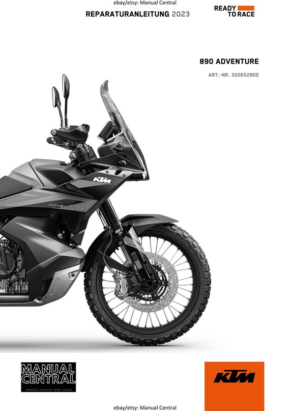 German Language - KTM 2023 - 890 Adventure - Reparaturanleitung - Service Workshop Repair Manual