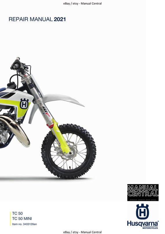 Husqvarna 2021 - TC 50 MINI - Workshop Service Repair Manual
