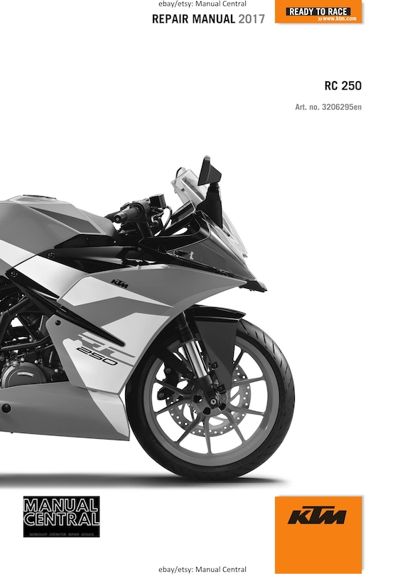 KTM 2017 - RC 250 - Service Workshop Repair Manual