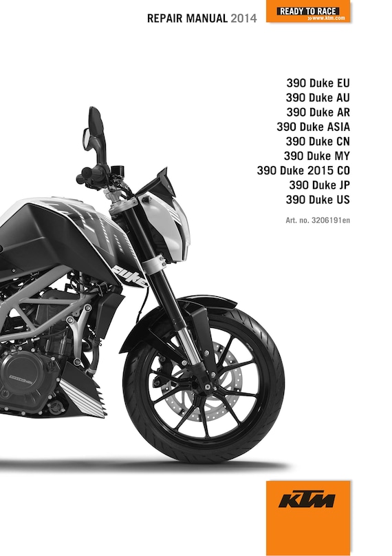 KTM 2014 - 390 DUKE - Service Workshop Repair Manual