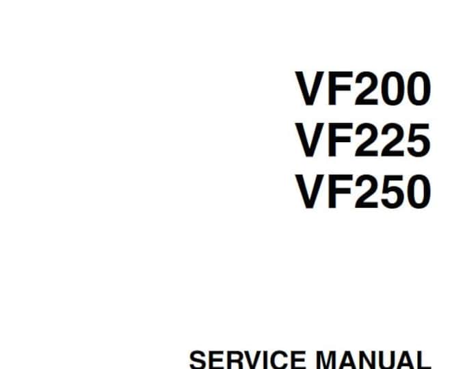 Yamaha VF200 VF225 VF250 - Workshop Service Repair Manual