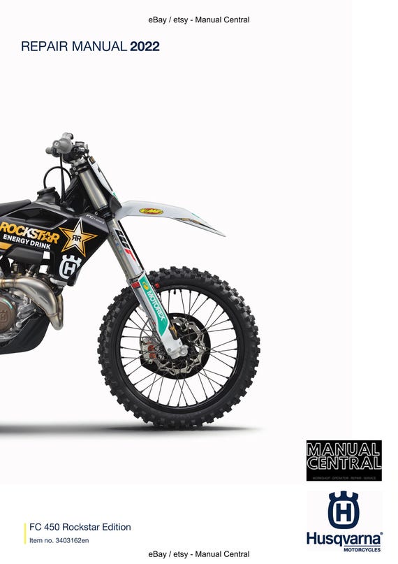 Husqvarna 2022 - FC 450 Rockstar Edition - Service Workshop Repair Manual