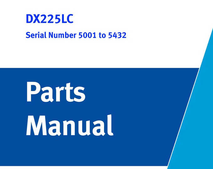 Doosan - Parts Book - DX225LC - Serial 5001 to 5432