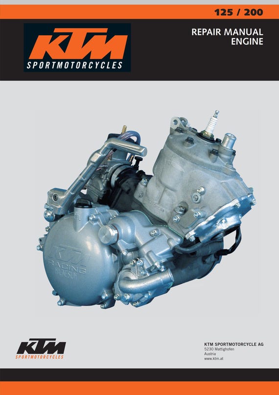 KTM 1999 2000 2001 2002 2003 - 125 200 Exc Egs Exe Supermoto- Engine - Service Workshop Repair Manual