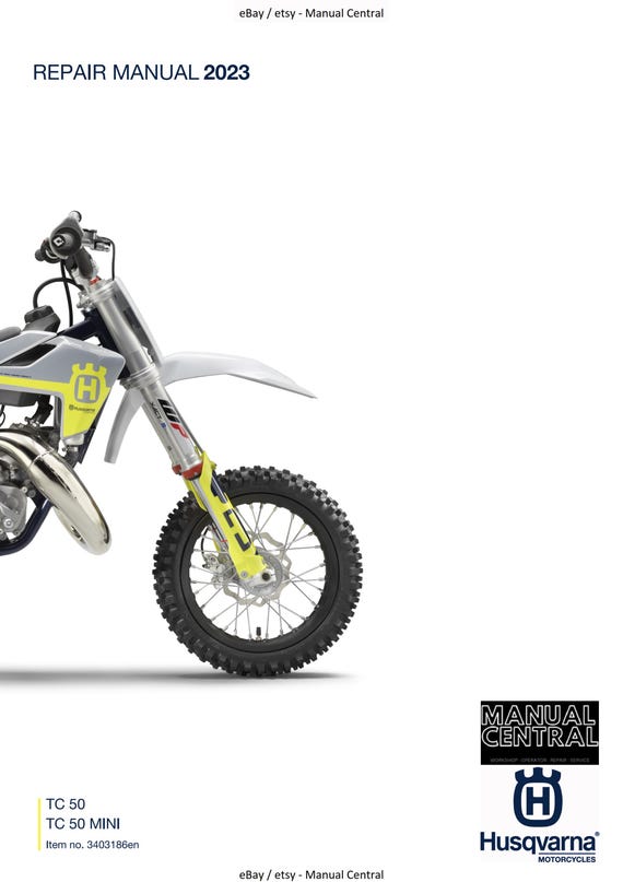 Husqvarna 2023 - TC 50 MINI - Service Workshop Repair Manual