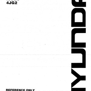 Hyundai Isuzu 4JG2 - Engine Workshop Service Repair Manual