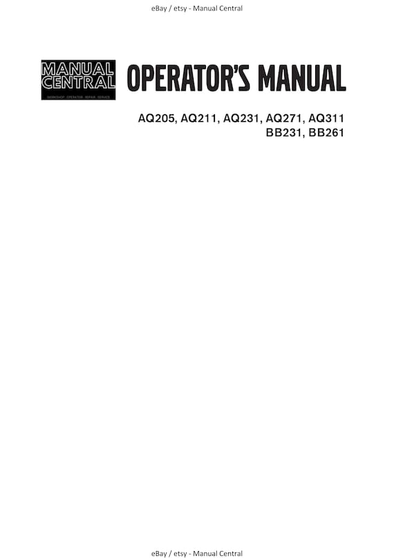 Volvo Penta - Owners Manual - AQ205 AQ211 AQ271 AQ311 BB231 BB261