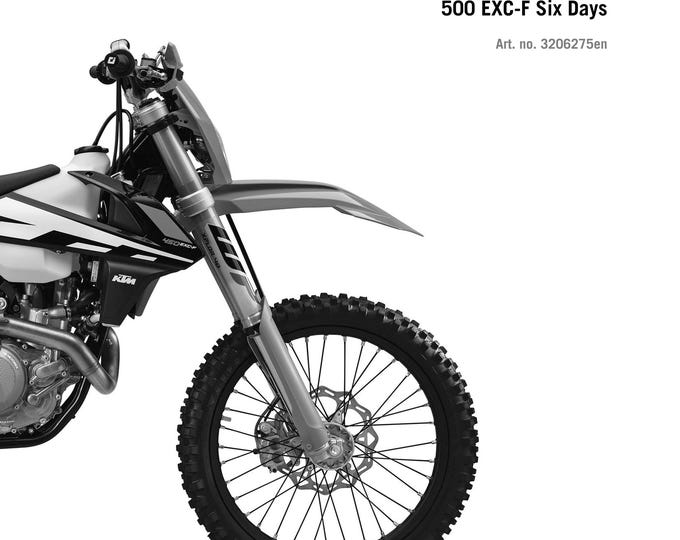 KTM 2017 - 450 500 EXC-F Six Days - Service Workshop Repair Manual