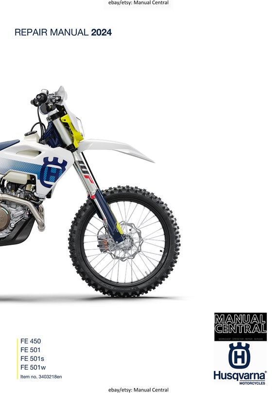 Husqvarna 2024 - FE 450 501 501s 501w - Service Workshop Repair Manual