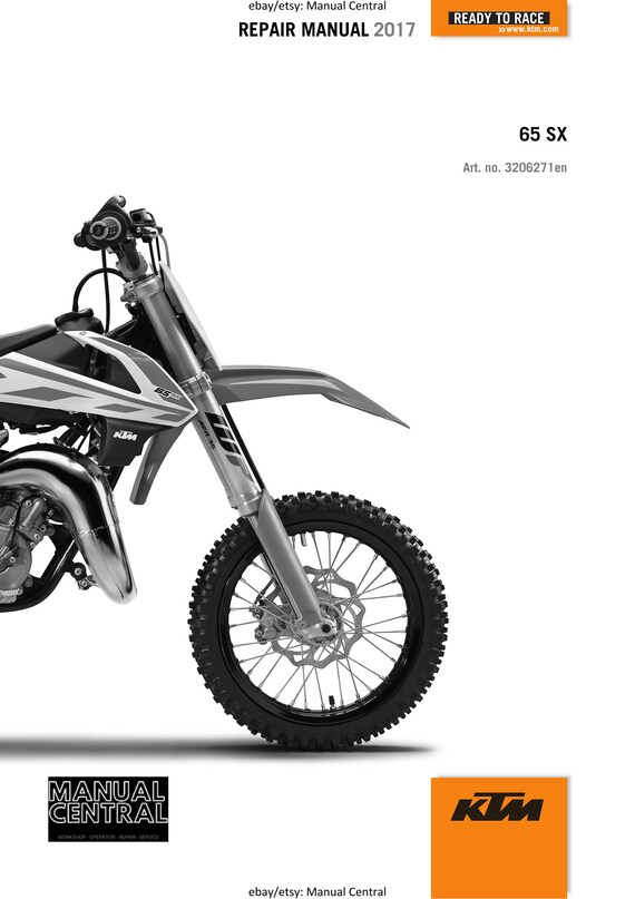 KTM 2017 - 65 SX - Service Workshop Repair Manual