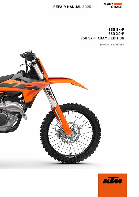 KTM 2025 - 250 Sx-f Xc-f Adamo Edition - Service Workshop Repair Manual