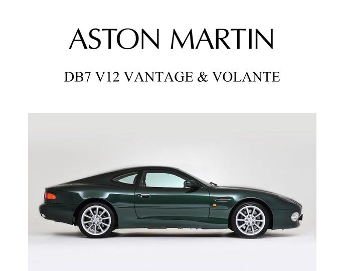 Aston Martin DB7 Vantage - 1999 2000 2001 2002 2003 - Parts Manual