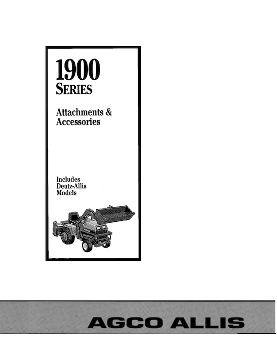 Agco Allis - 1900 Series - Parts Manual