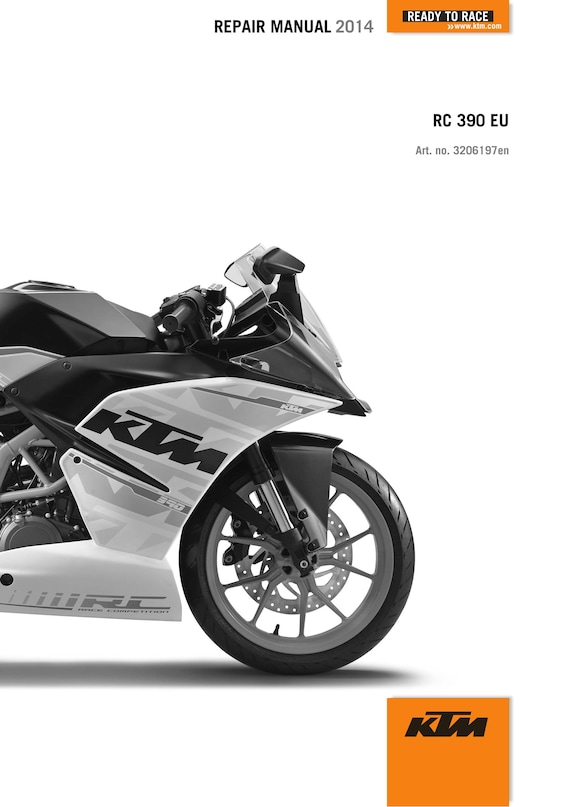 KTM 2014 - RC 390 EU - Service Workshop Repair Manual
