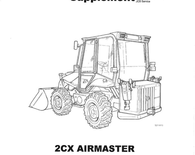 JCB 2CX Airmaster Operator Handbook Supplement