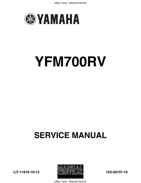 Yamaha ATV - YFM700RV - Service Workshop Repair Manual - 2005