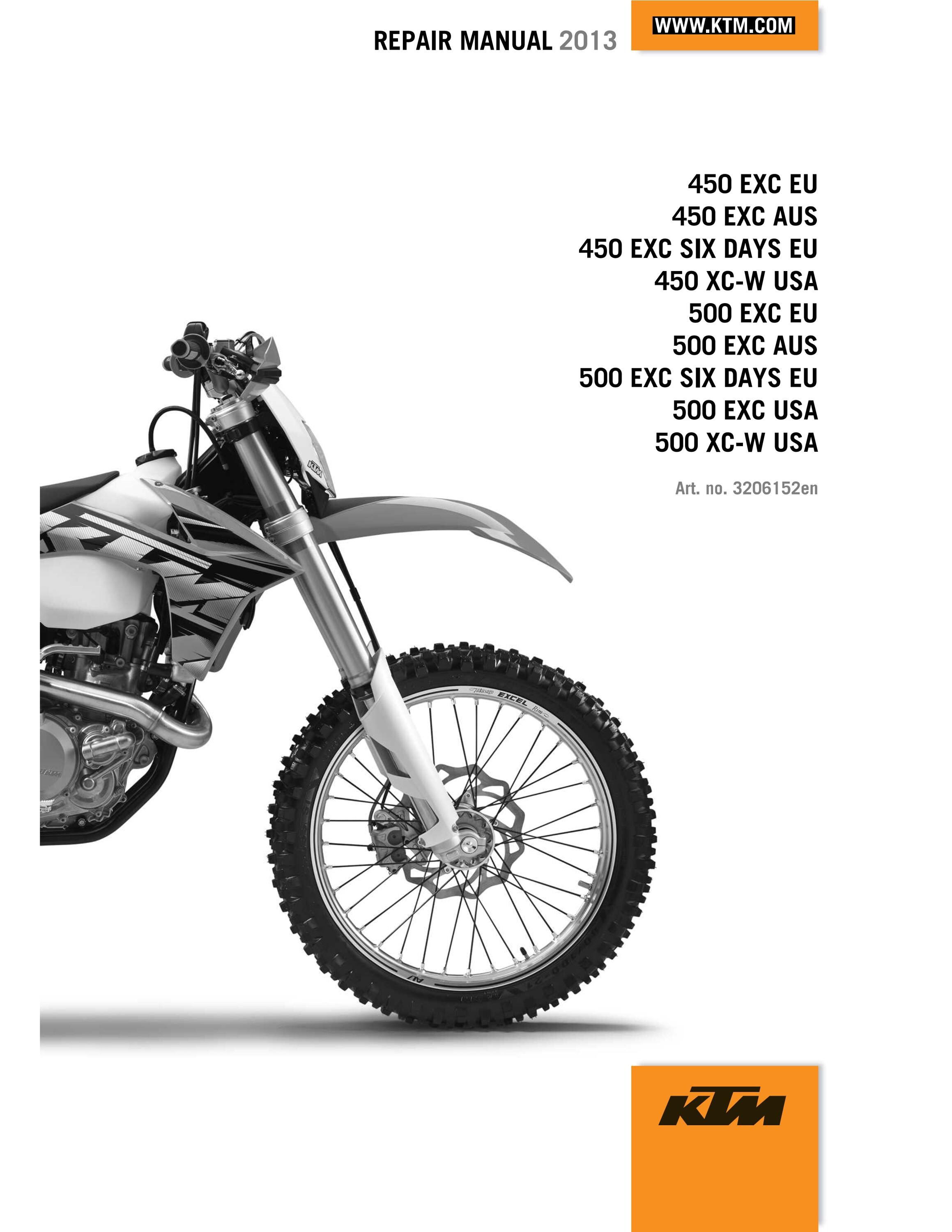 KTM 2013 - 450 500 Exc Six Days Xc-w - Workshop Service Repair Manuals