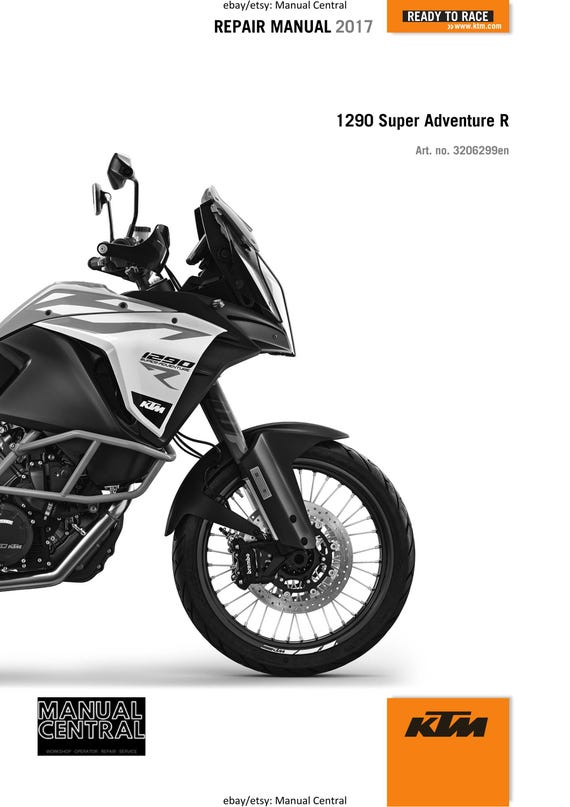 KTM 2017 - 1290 Super Adventure R - Service Workshop Repair Manual