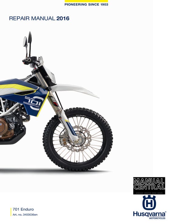 Husqvarna 2016 - 701 Enduro - Service Workshop Repair Manual
