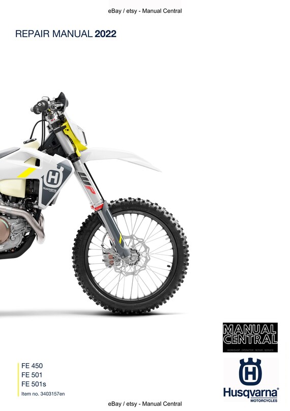 Husqvarna 2022 - FE 450 501 501s - Service Workshop Repair Manual
