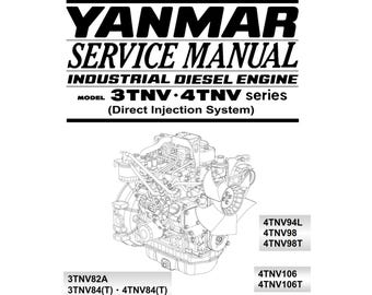 Motor Diesel Industrial Yanmar - Série 3TNV 4TNV - Manual de Oficina de Reparo e Serviço