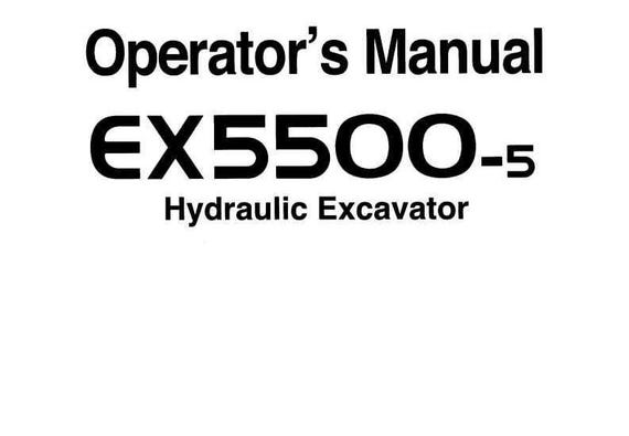 Hitachi EX5500-5 Operators Manual - Hydraulic Excavator