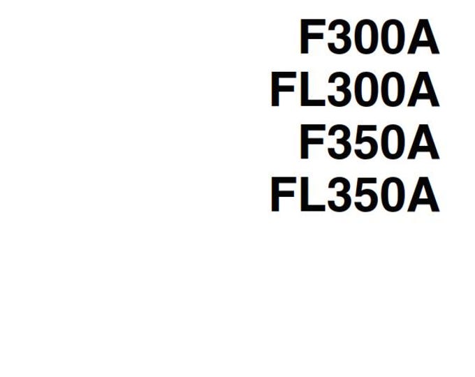 Yamaha F300A F350A FL300A FL350A - Workshop Service Repair Manual