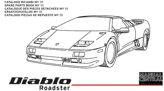 Lamborghini Diablo Roadster 1998 - parts manual