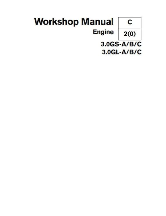 Volvo Penta - Engine -3.0GS 3.0GL A/B/C - Workshop Service Repair Manual