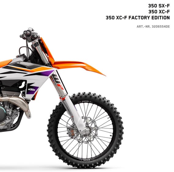 German Language - 2024 KTM 350 Sx-f Xc-f Factory Edition - Workshop Service Repair - REPARATURANLEITUNG