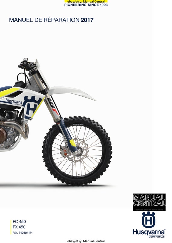 PDF - French Language - Husqvarna 2017 - FC FX 450 - Manuel De Reparation -  Service Workshop Repair Manual