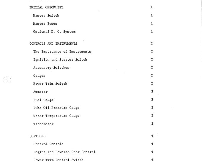 Bertram 24 - Owners Manual