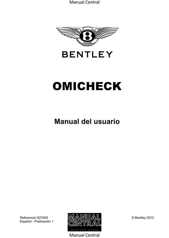 Bentley Omicheck User Manual - Spanish Language