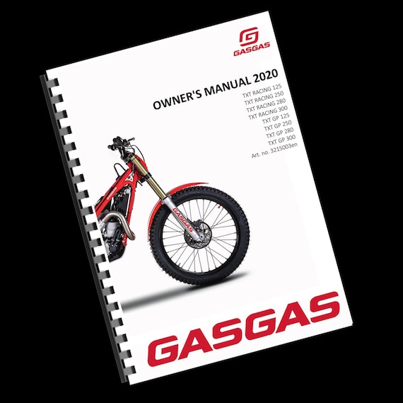 Printed - 2020 GasGas TXT Racing Gp 125 250 280 300 - Owners Manual