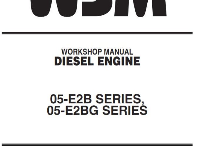 Kubota Diesel Engine -05-E2B 05-E2BG Series - Workshop Service Repair Manual