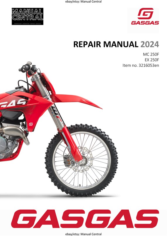 GasGas 2024 - MC 250F EX 250F - Service Workshop Repair Manual