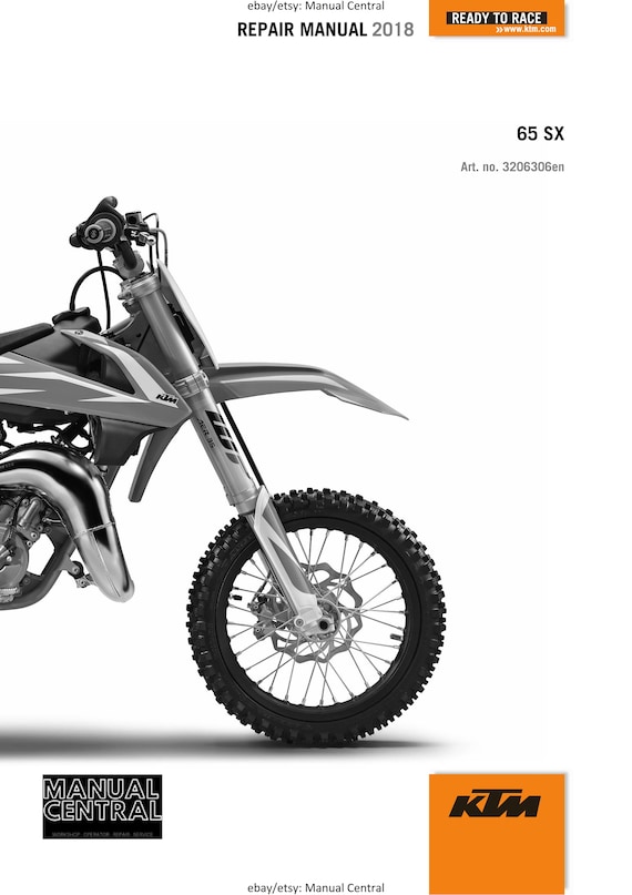 KTM 2018 - 65 SX - Service Workshop Repair Manual