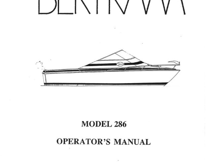 Bertram 286 - Owners Manual