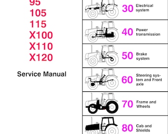 Valtra Tractor - 95 105 115 x100 x110 x120 - service workshop repair manual