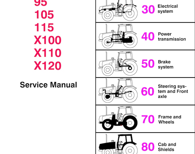 Valtra Tractor - 95 105 115 x100 x110 x120 - service workshop repair manual