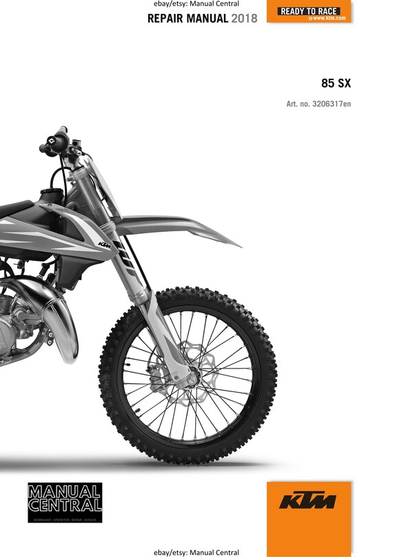 KTM 2018 - 85 SX - Service Workshop Repair Manual