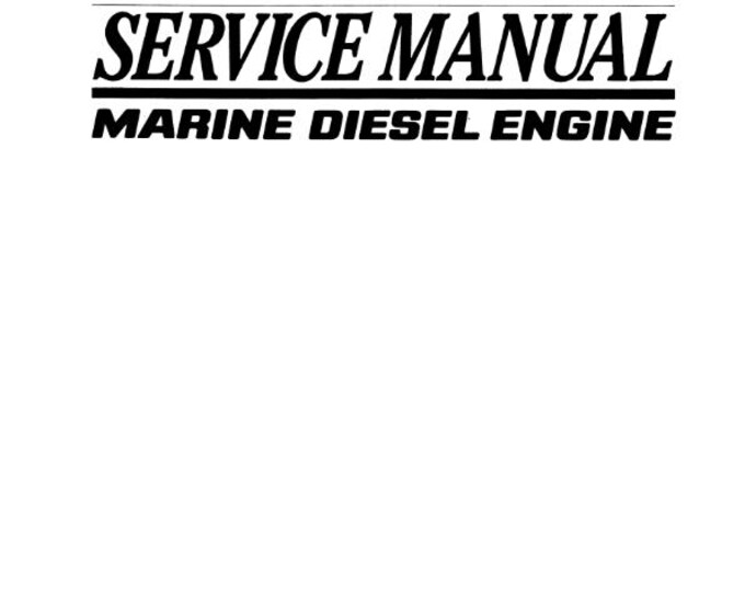 Yanmar 6LYA-UTE STE Service Workshop Repair Manual