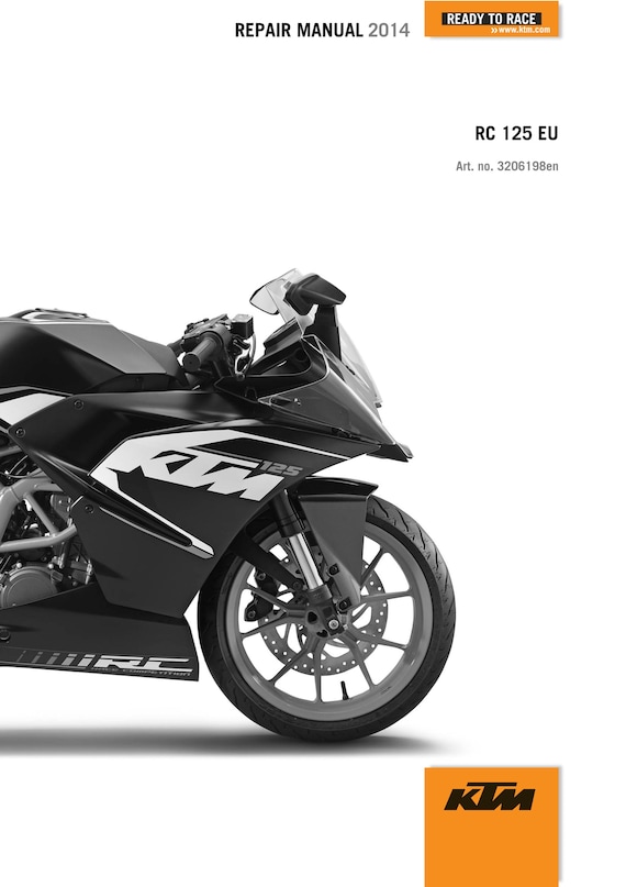 KTM 2014 - RC 125 EU - Service Workshop Repair Manual