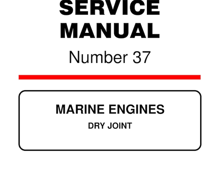 Mercury Mercruiser Service Manual 37- Marine Engines Dry Joints