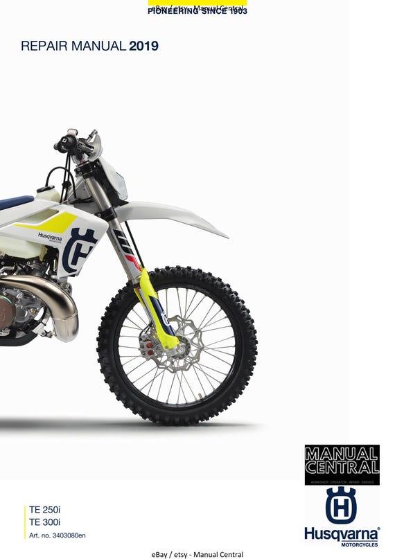 Husqvarna 2019 - TE 250i 300i - Workshop Service Repair Manual