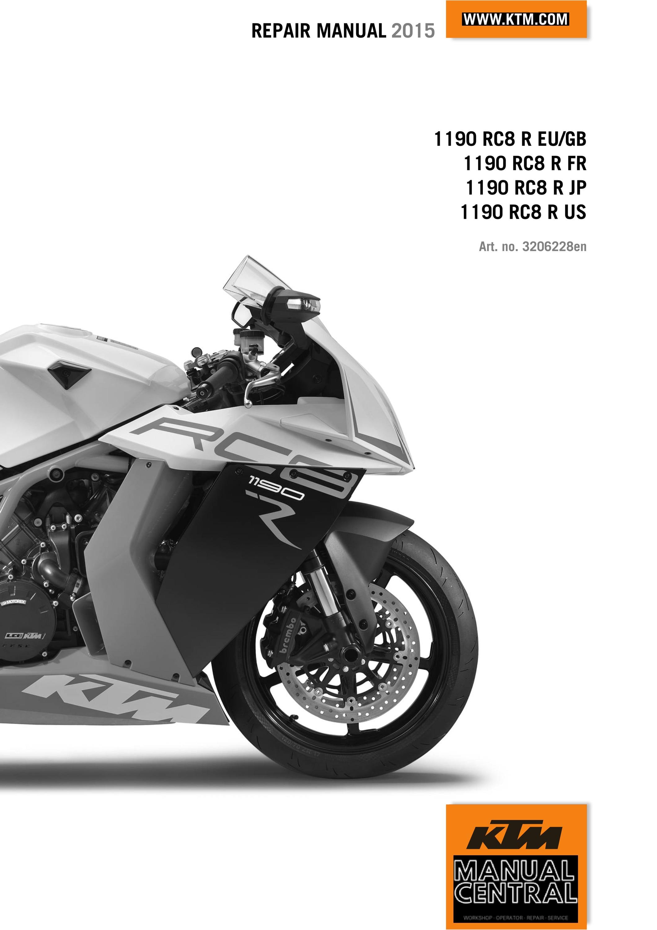 KTM RC8 RC8R 2009-2013 サービスマニュアル　CD-R 2013 KTM 1190 RC8 R Maintenance and Owners Manual | eBay