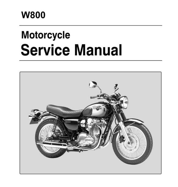 Kawasaki W800 - 2011 2012 2013 2014 2015 2016 - Workshop Service Repair Manual
