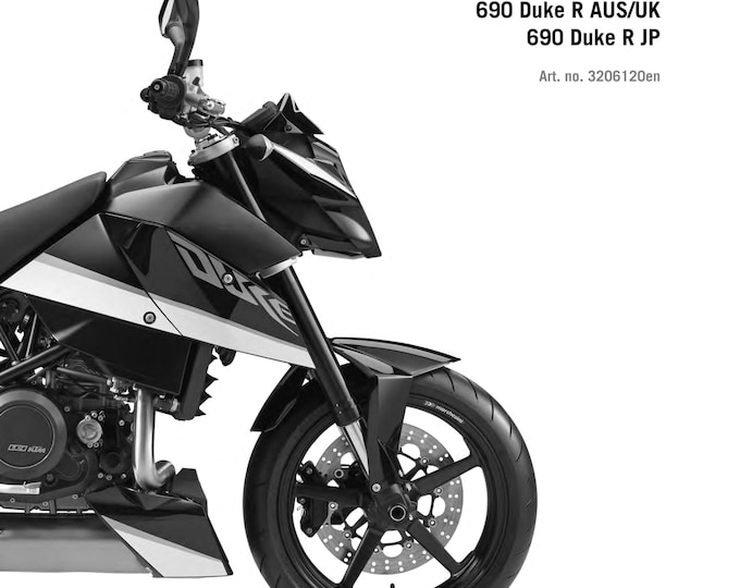 KTM 2011 - 690 DUKE R - Service Workshop Repair Manual