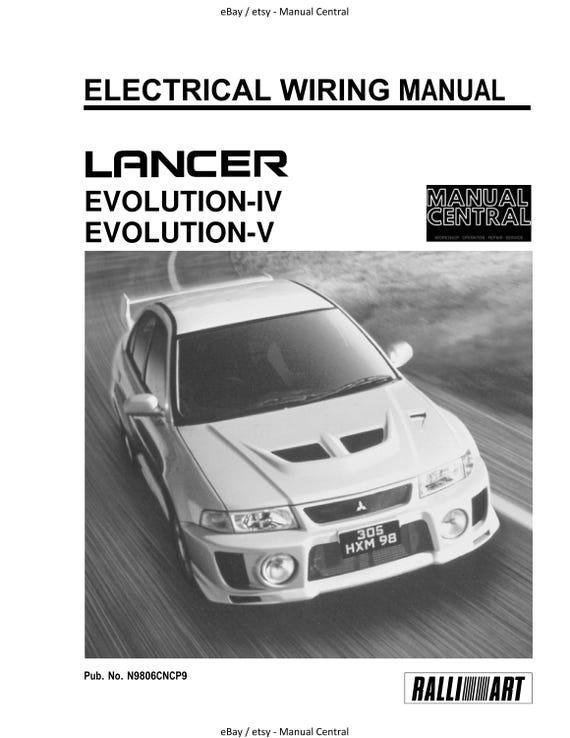 Mitsubishi Lancer Evolution Evo IV V 4 5 - Electrical Wiring Diagrams